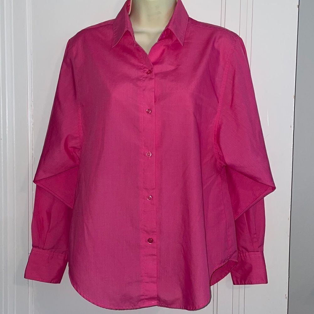 Vtg 70s‎ Here’s A Hug bright pink shirt